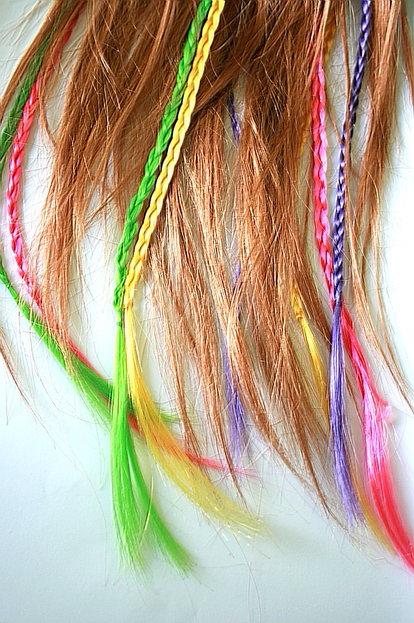 fili colorati per capelli